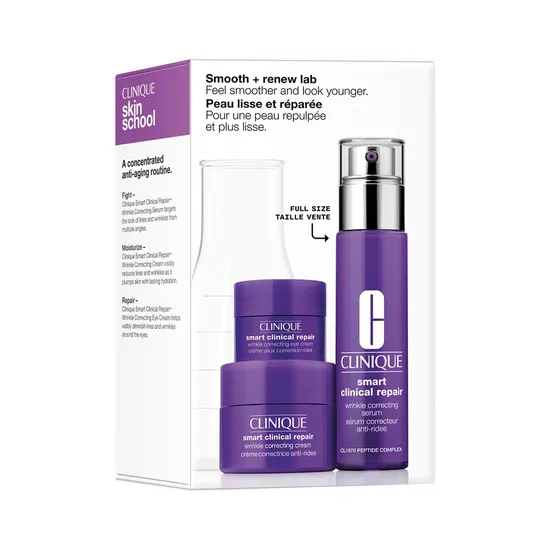 Set de Cosméticos Clinique Smart Clinical Repair Smooth + Renew Lab 3 Piezas · Kit