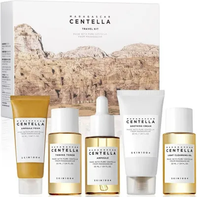 Skin 1004 Madagascar Centella Travel Kit 30ML Cream+Oil+Ampoule+Toner · Ampola