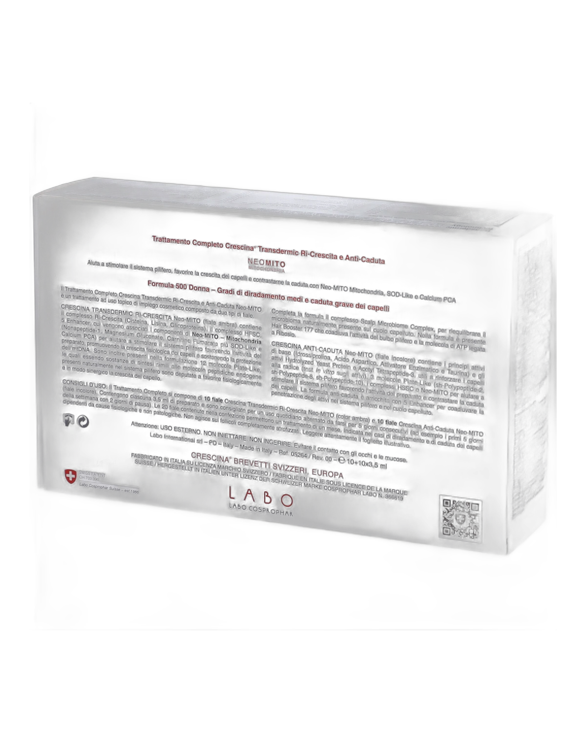 Crescina Labo Cosprohar Kit 500 Woman · Tratamento Capilar