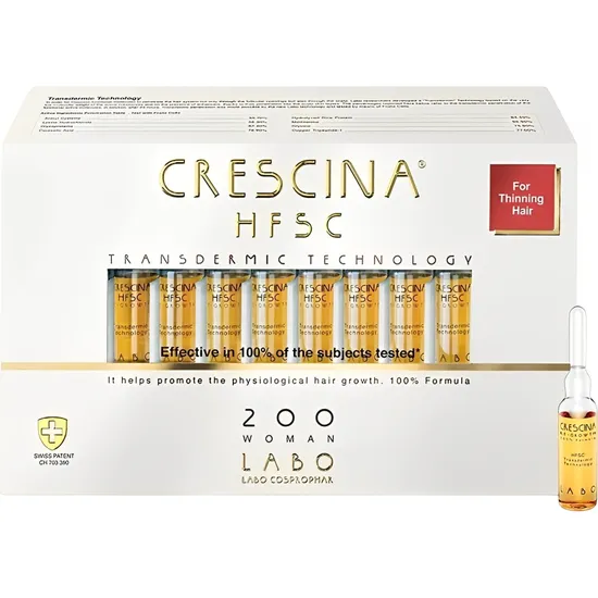 Tratamento Capilar para Crescimento Capilar Labo Cosprophar CRESCINAHSFC-200 Woman - 20 Ampolas