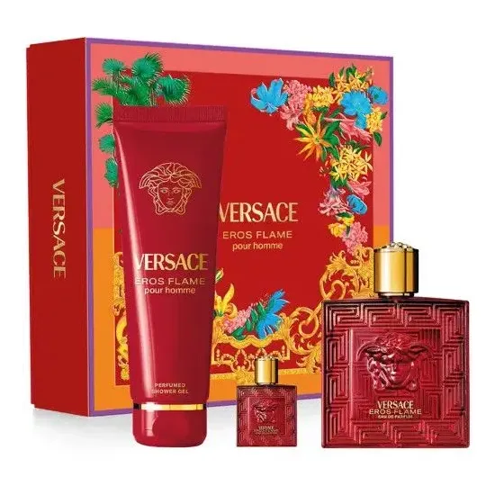 Versace Eros Flame Masc. Kit 100ML+Shower Gel+5ML · Gel de Banho