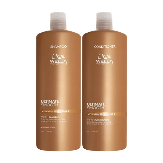 Wella Ultimate Smooth Kit 1000ML Shampoo+1000ML Condiciond