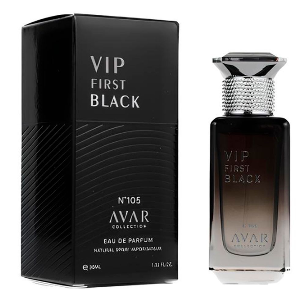 Perfume Avar Collection Vip First Black N°105 Eau de Parfum Masculino 30ML