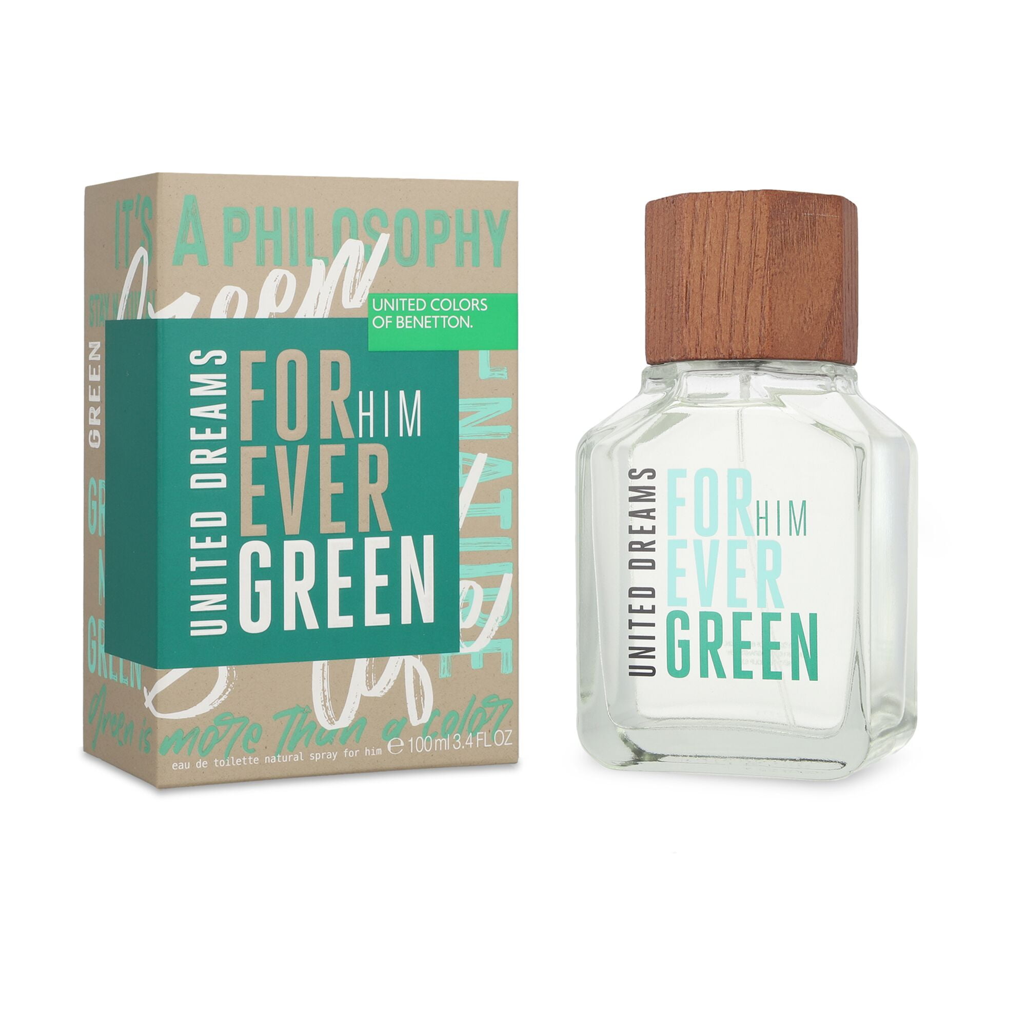 Perfume Benetton United Dreams Forever Green Him Eau de Toilette Masculino 100ML